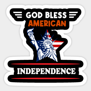 god bless American Independence Sticker